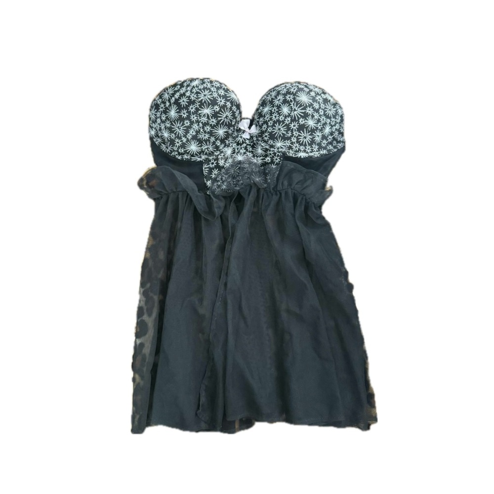 Victoria's Secret Black Lace Lingerie Top 34B